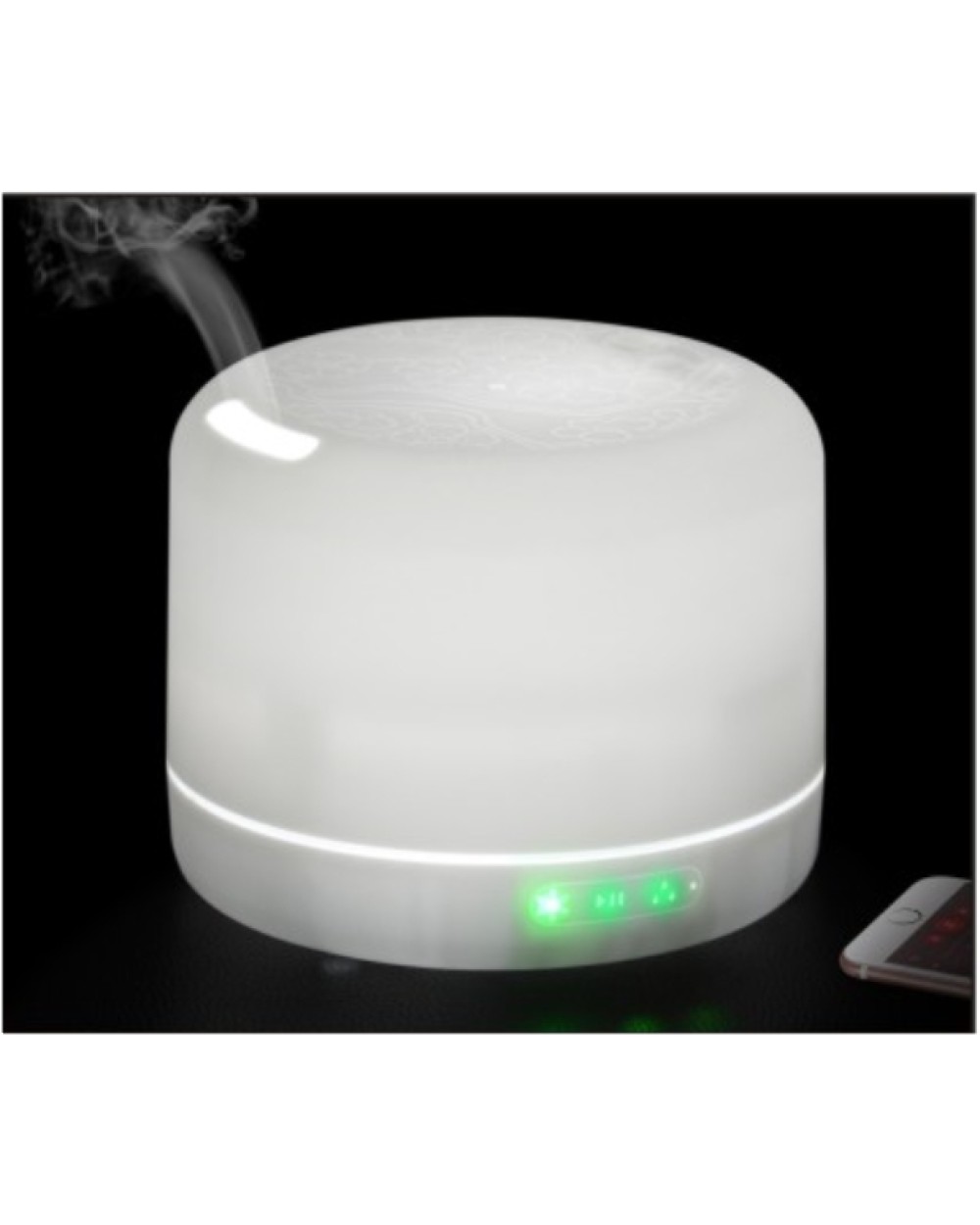 AD100 Colour Changing Aroma diffuser (Bluetooth and Speaker) White-1000x1250w